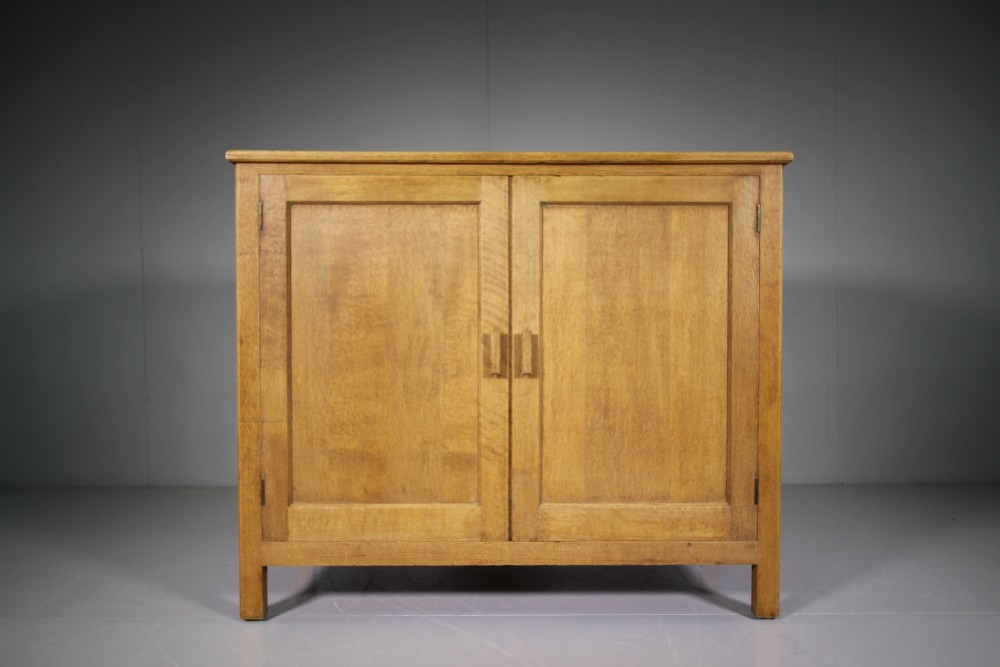 1930's Heals Oak Two Door Cupboard from Magdalen College.