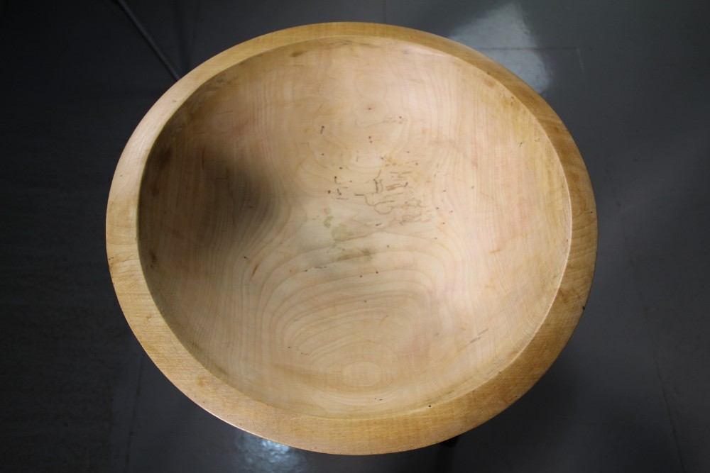 Very Large 19th Century Antique Sycamore Dairy Bowl