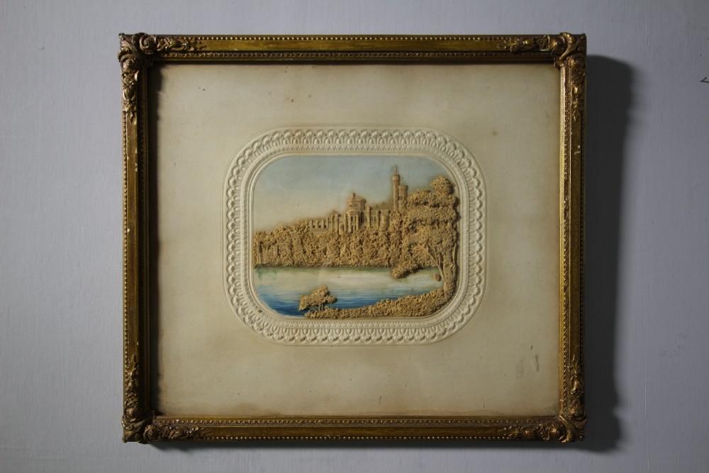 19th Century Antique Cork Castle Picture
