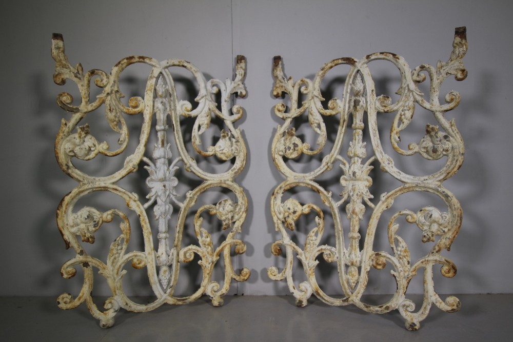 Pair of 19th Century Antique Cast Iron Elements