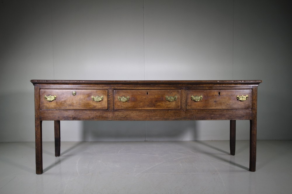 English 18th Century Antique Oak Dresser Base