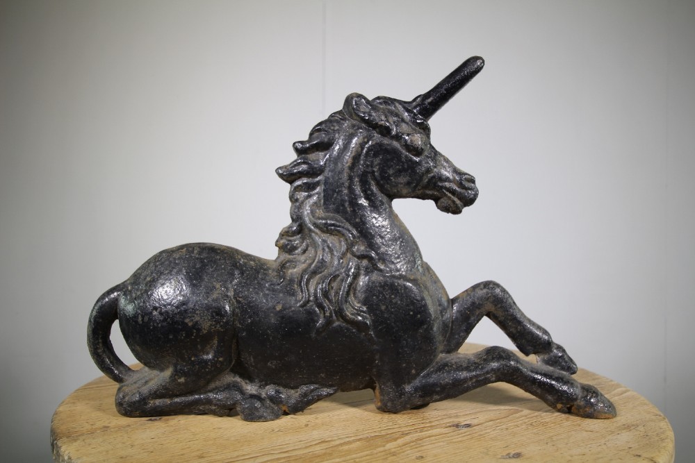19th Century Antique Iron Unicorn Boot Scraper