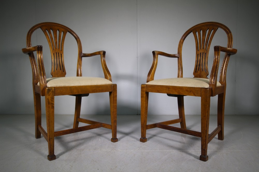 Pair Edwardian Antique Ship's Dining Chairs