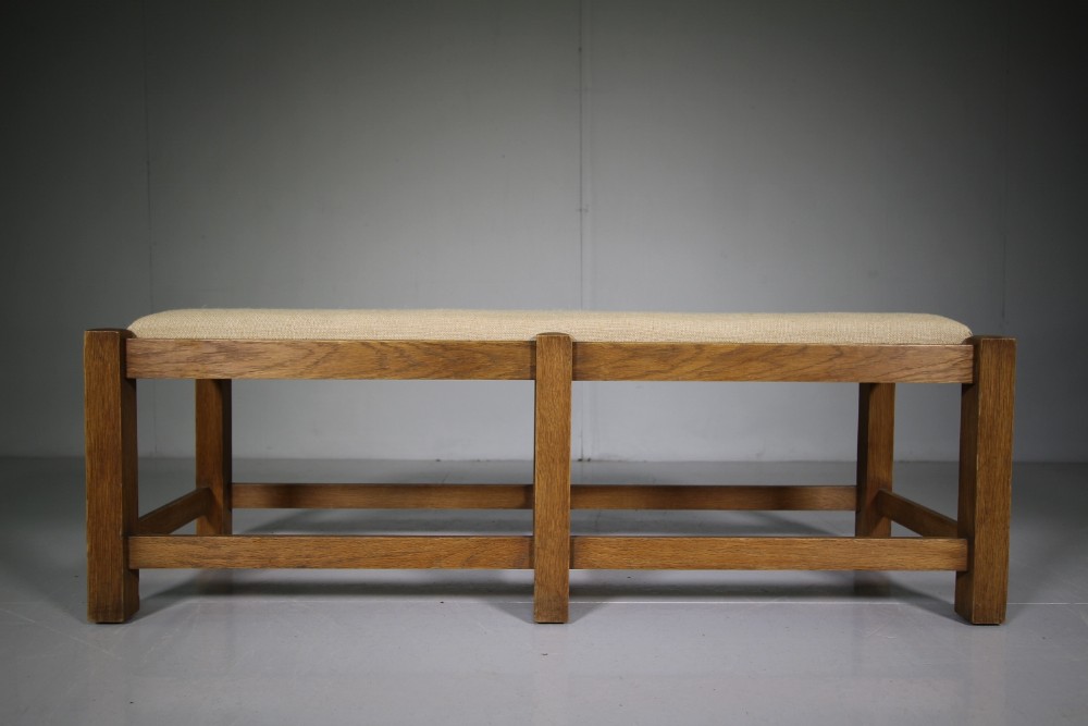 Rare Heals Antique Letchworth Oak Stool