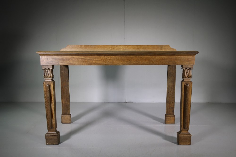 Large English William IV Antique Oak Console Table