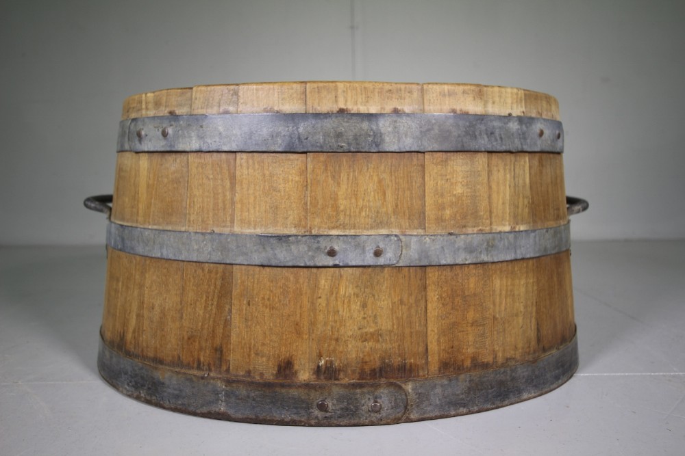 19th Century Antique Ships Coopered Teak Barrel