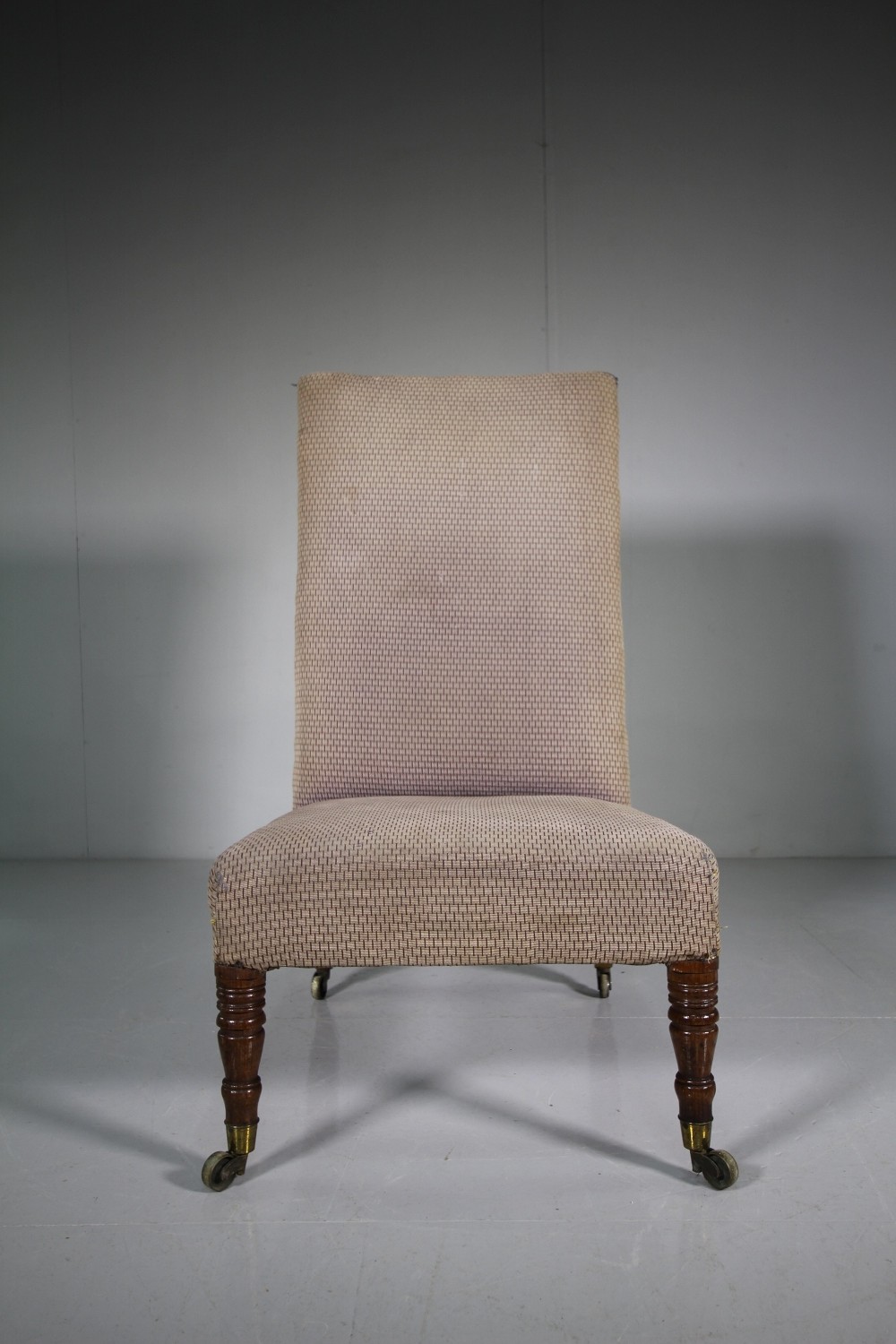 Late Georgian Large Antique Upholstered Side Chair