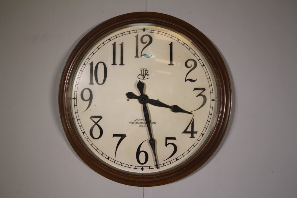 1920's English Factory Wall Clock - All Working