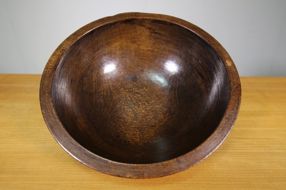 Beautiful 19th Century Antique Sycamore Dairy Bowl