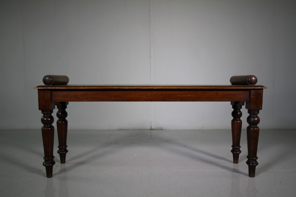Antique Mid 19th Century Mahogany Window Seat