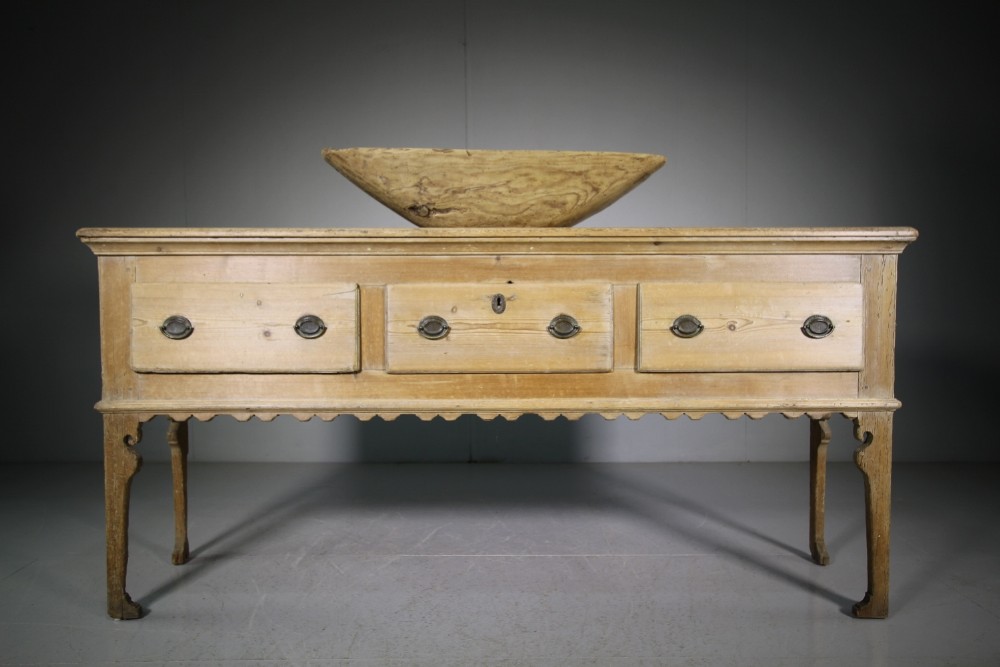 Wonderful Georgian Antique Pine Dresser Base