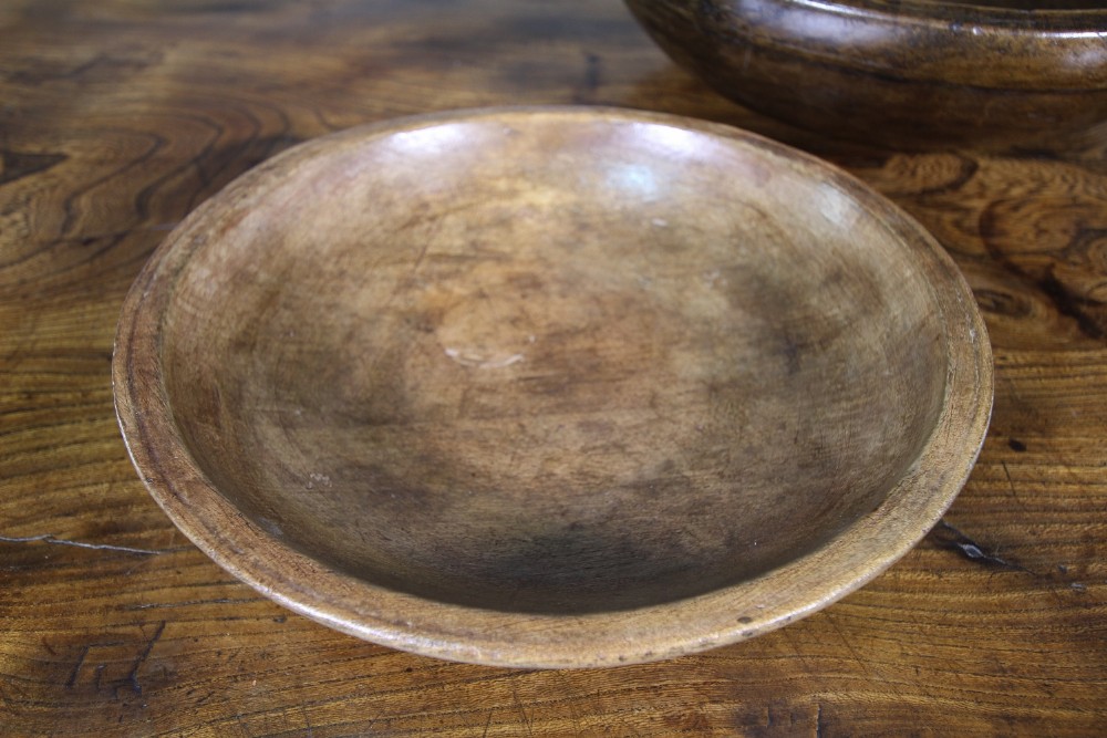 19th Century Treen Antique Dairy Bowl