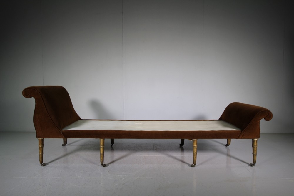 Regency Antique Daybed with Simulated Bamboo Legs.