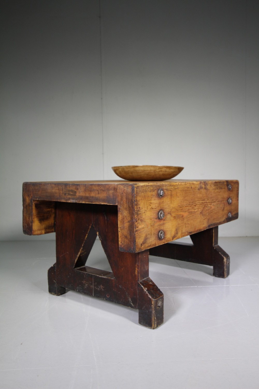 1930's Heavy Machinists Pine Coffee Table
