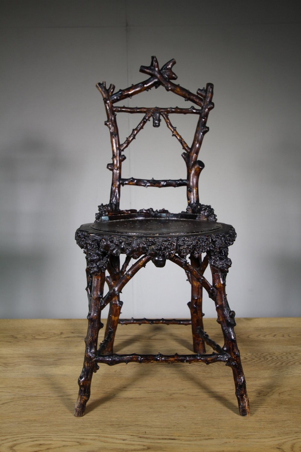 Fabulous 19th Century Antique Grotto Briar Twig Chair