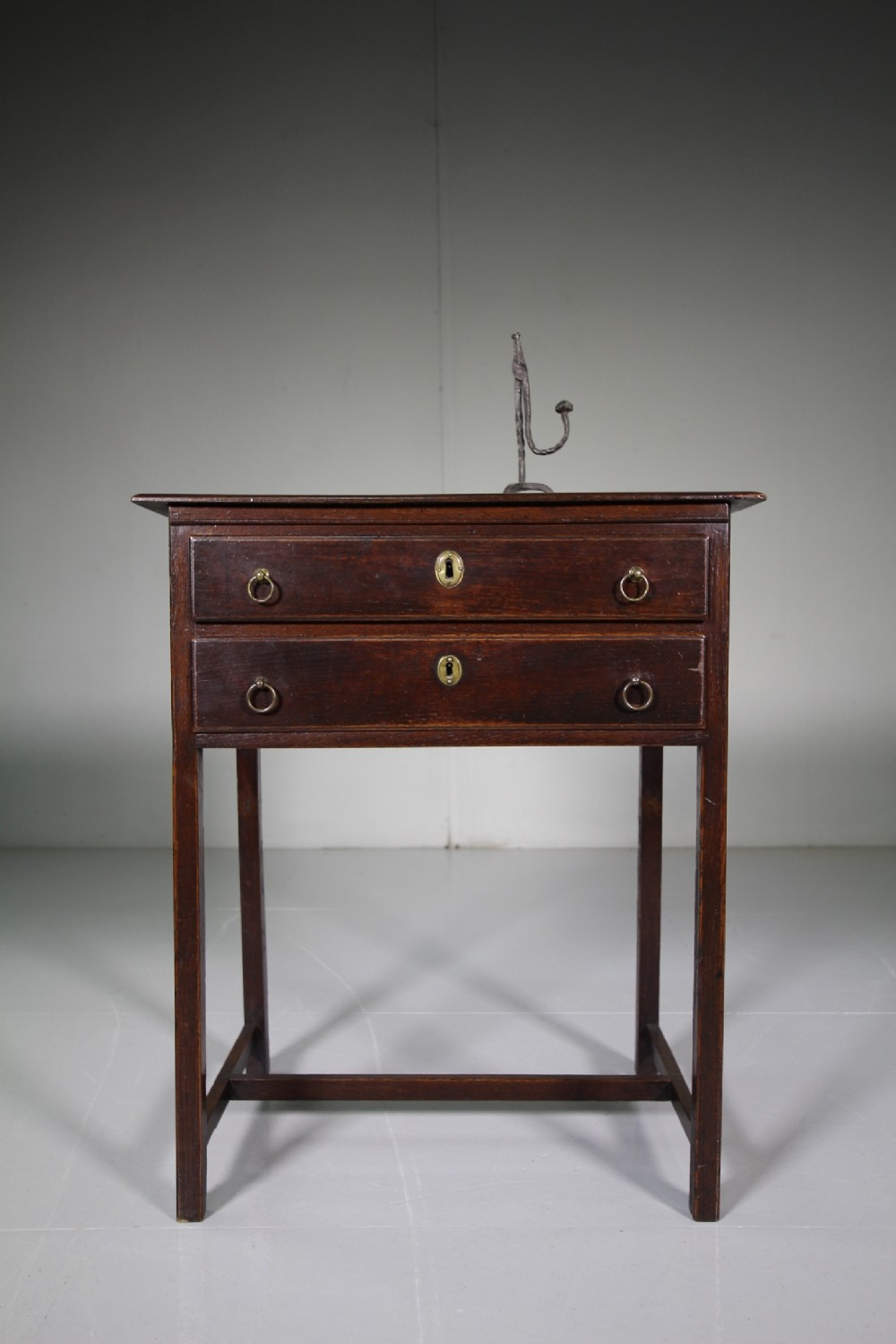 English Georgian Antique Oak Side Table