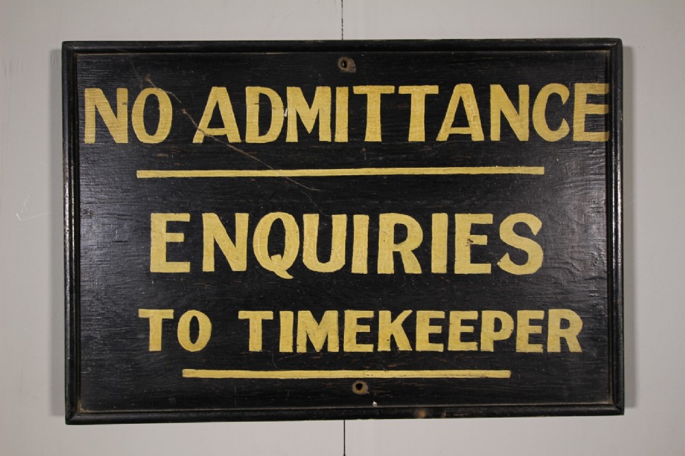 Edwardian Antique Sign in Original Paint