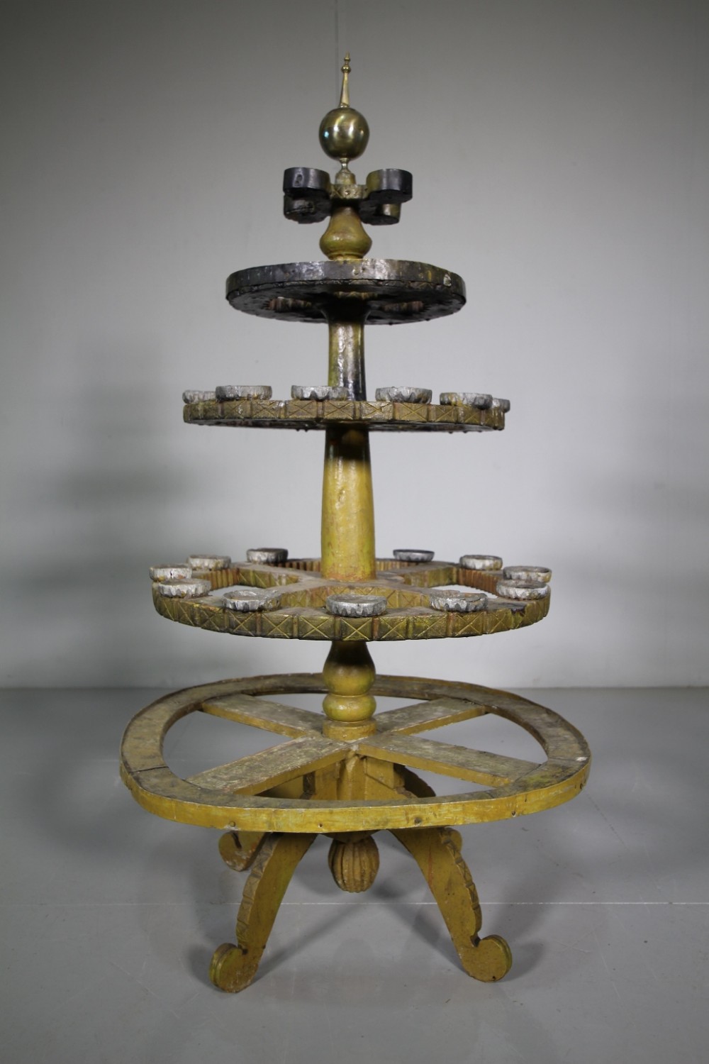 19th Century Antique Votive Candlestand in Original Paint