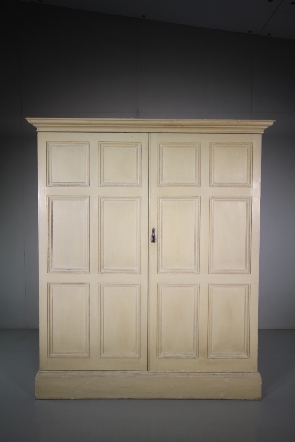 Original Painted Pine English Antique Cupboard