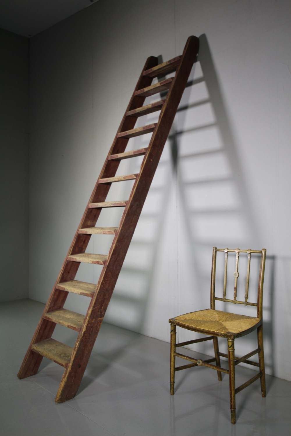 English 19th Century Set of Painted Pine Steps