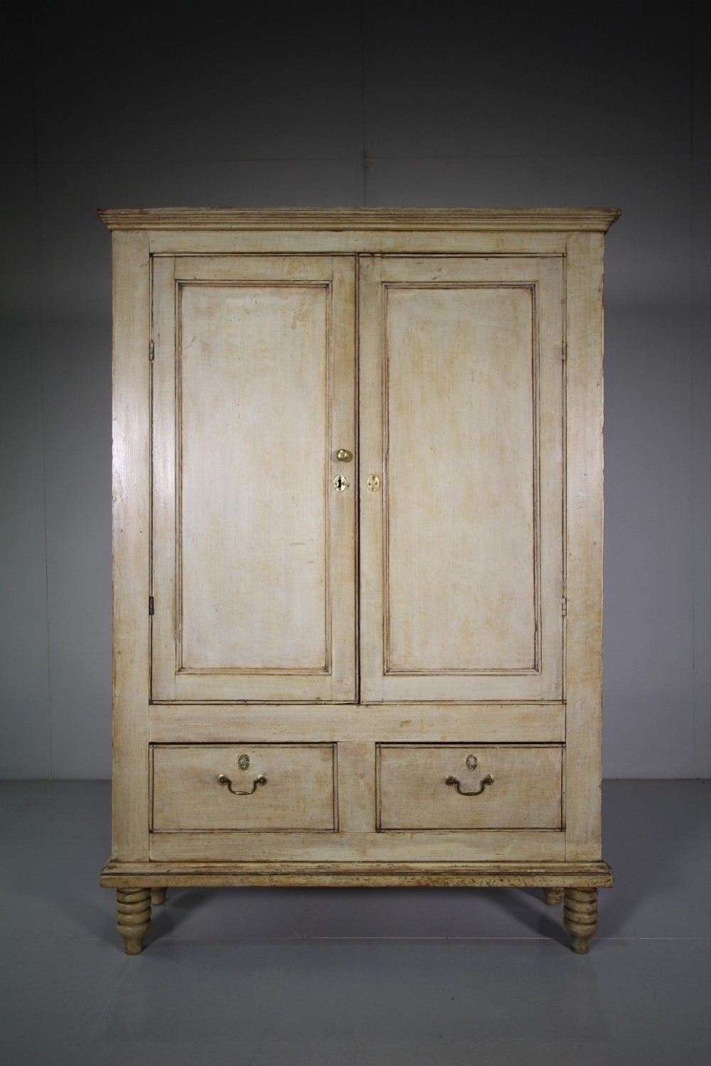 Georgian Antique Original Painted Pine Cupboard