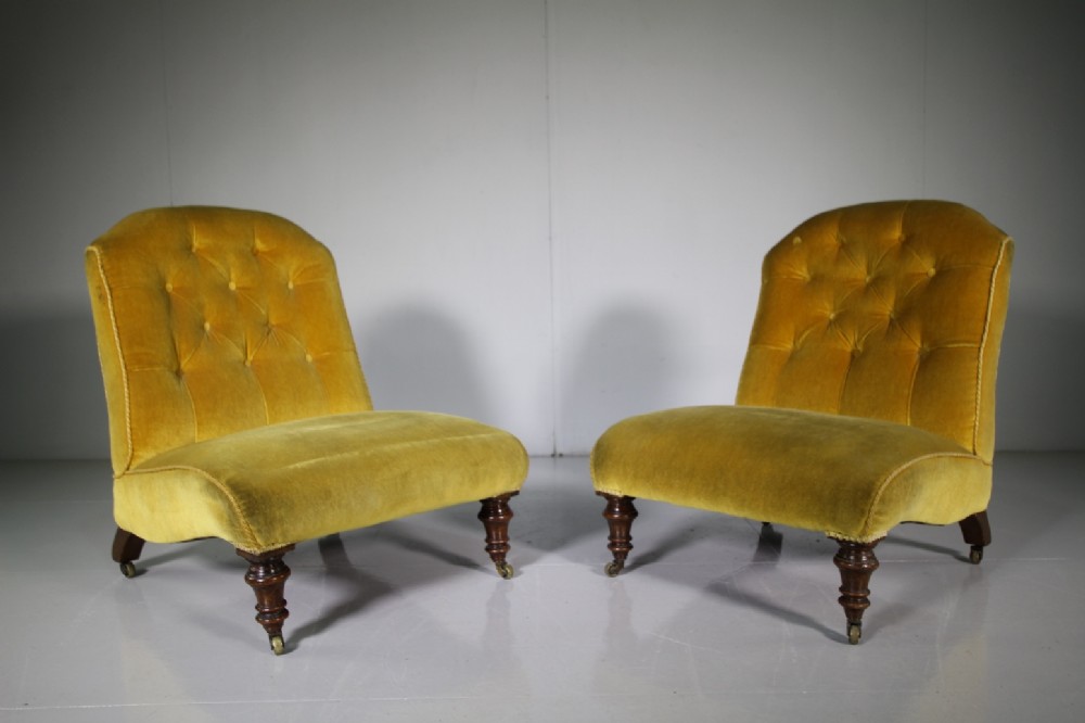 Pair of English 19th Century Shapely Antique Chairs