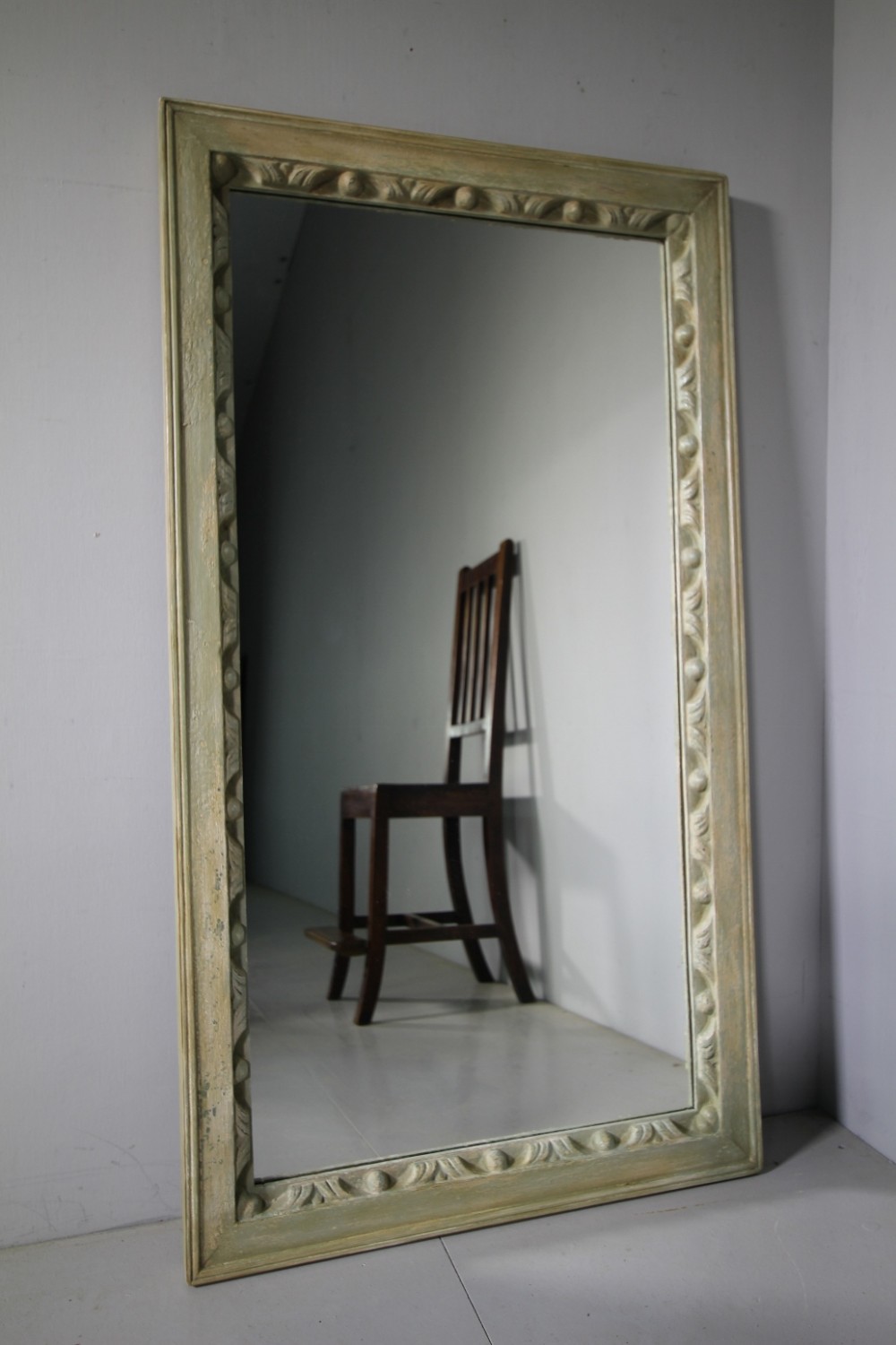 18th Century Antique Oak Carved Mirror