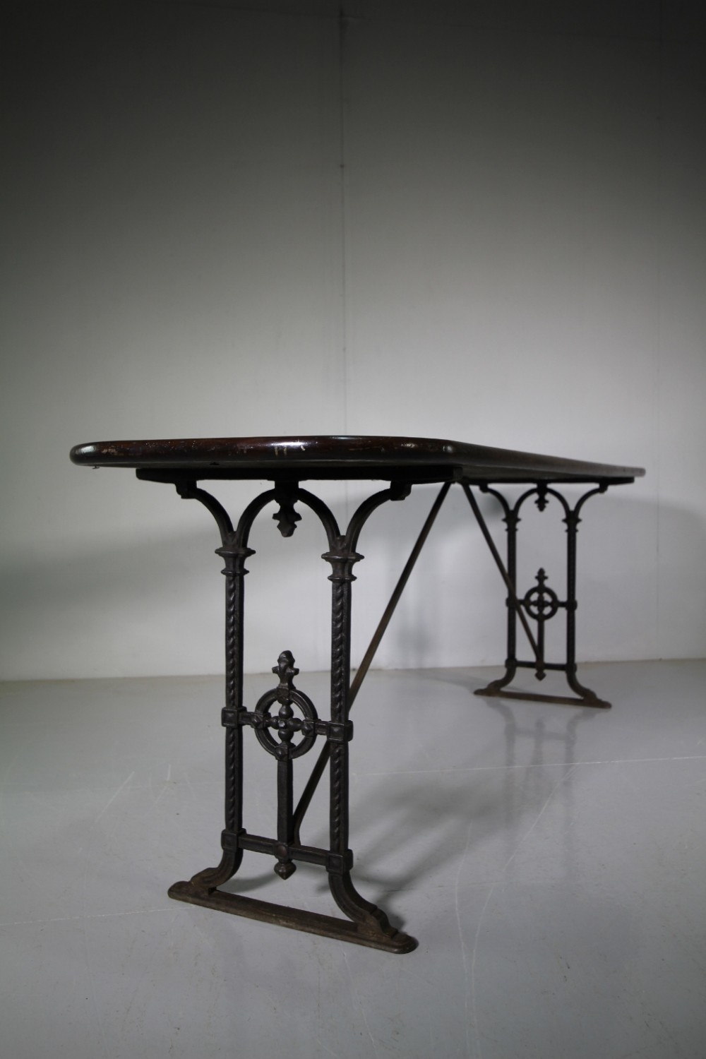 Very Large 19th Century Antique Iron Tavern Table