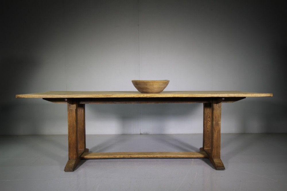 Edwardian Antique Oak Refectory Dining Table