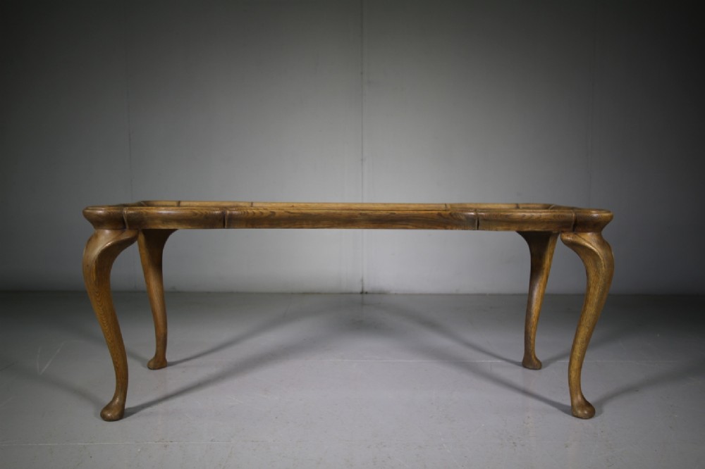 Beautiful 1940's Oak Adzed Coffee Table