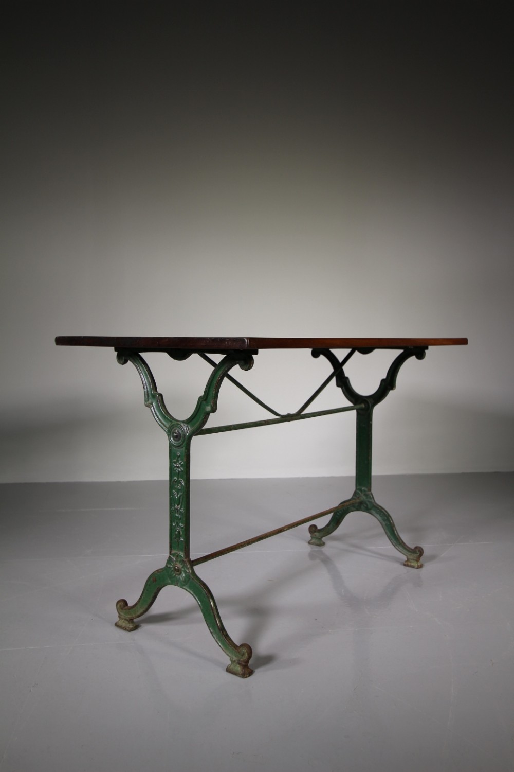 19th Century Antique Iron Table in Original Paint