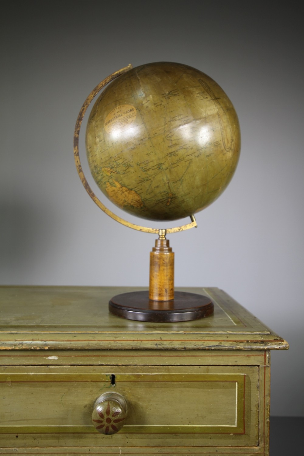 1920's Philips 12 Inch Terrestrial Globe