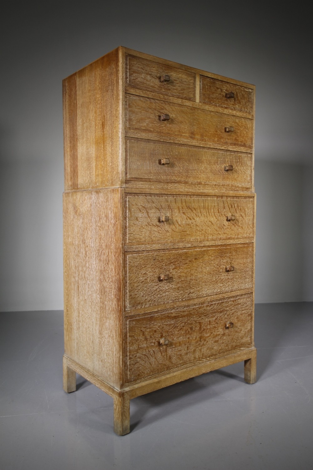 Fabulous Heals of London Antique Oak Chest on Chest