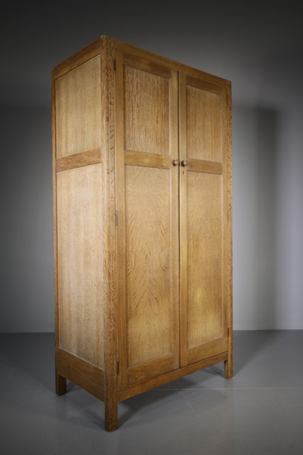 1920's Heals of London Oak Wardrobe
