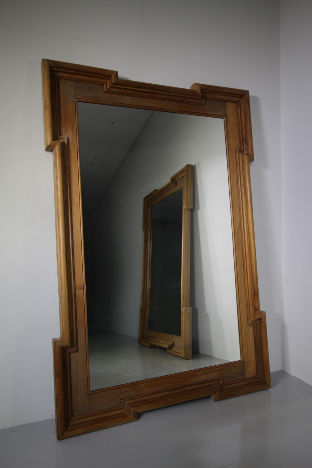 Huge 19th Century Antique Walnut Mirror