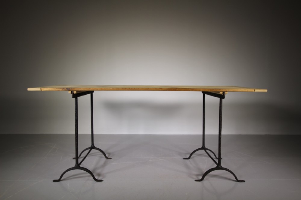 19th Century Antique Trestle Dining Table