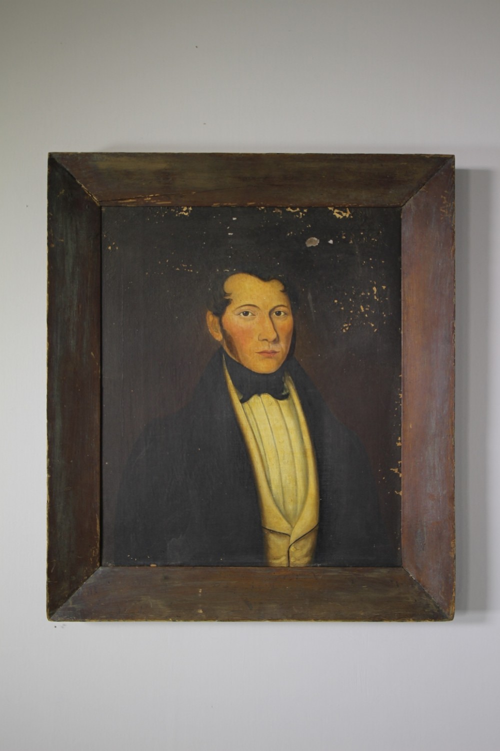 Large 19th Century Antique Portrait Oil Painting