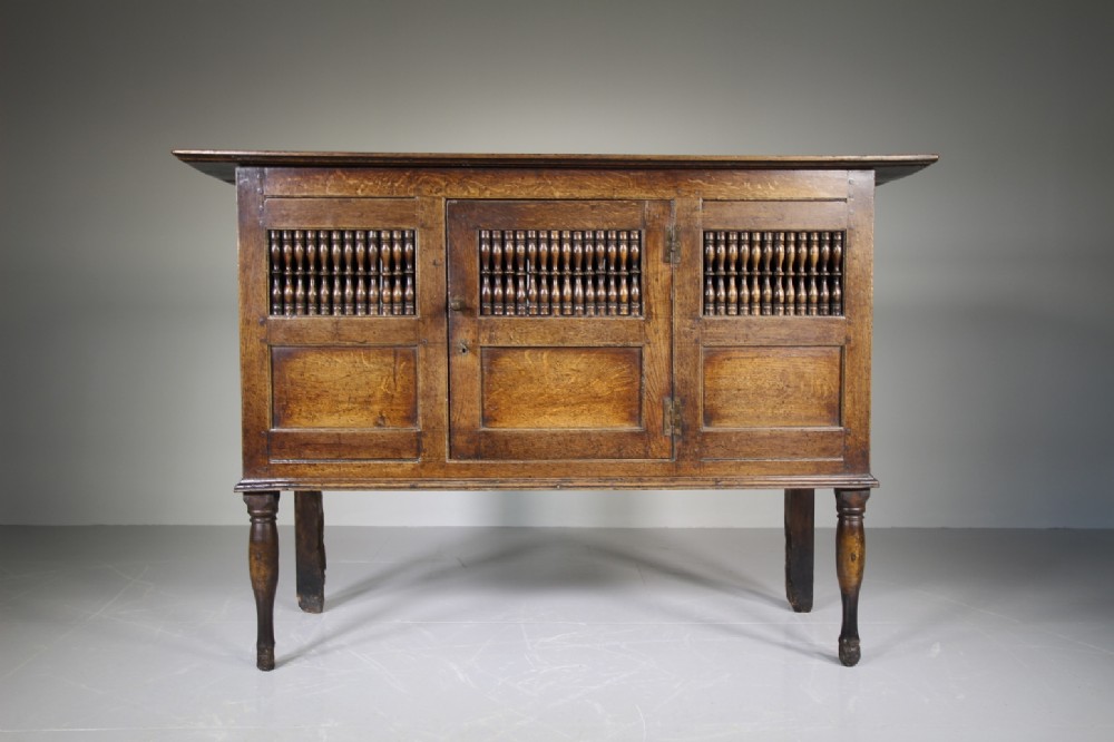 Rare 18th Century Welsh Antique Oak Food Cupboard