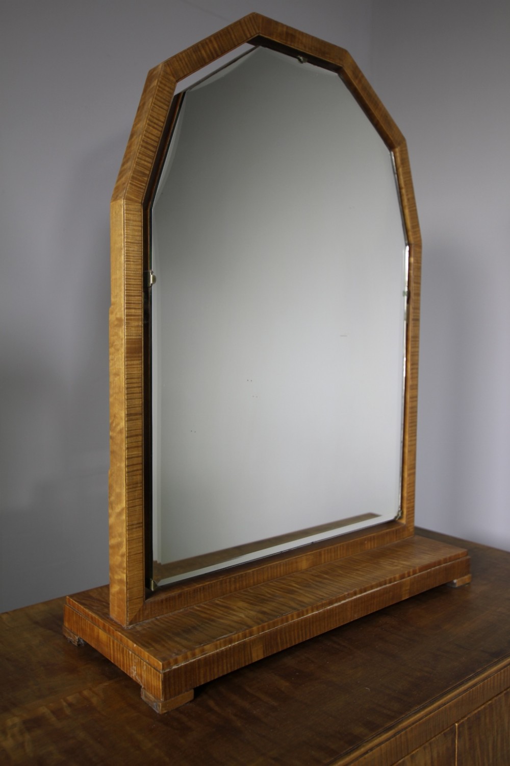 Art Deco Heals Antique Sycamore Dressing Mirror