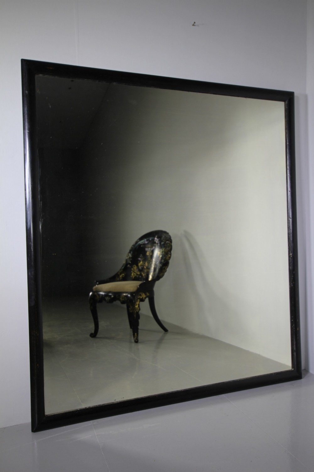 Large 19th Century English Antique Shop Fitting Mirror
