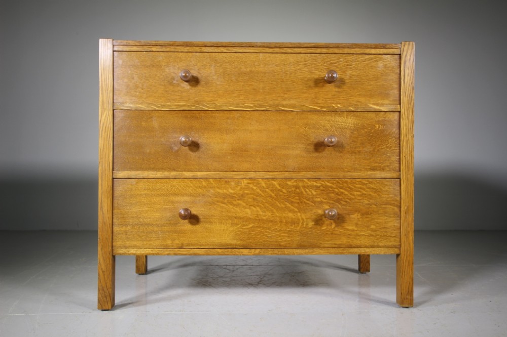 Heals Antique Letchworth Oak Chest of Drawers