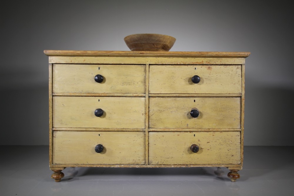 William IV Antique Original Painted Pine Dresser