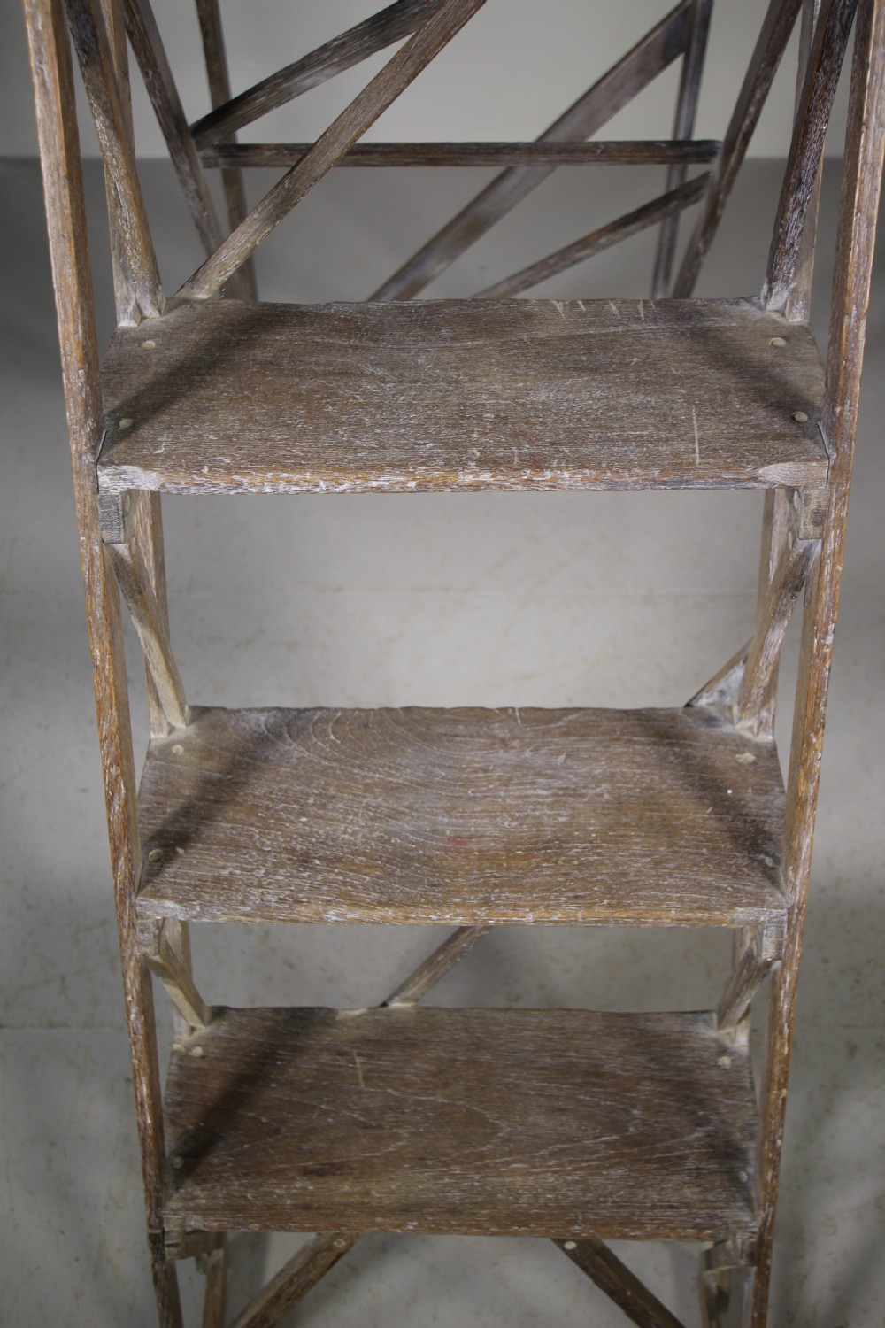 Set of Edwardian Antique Hatherleys Teak Step Ladders View VII