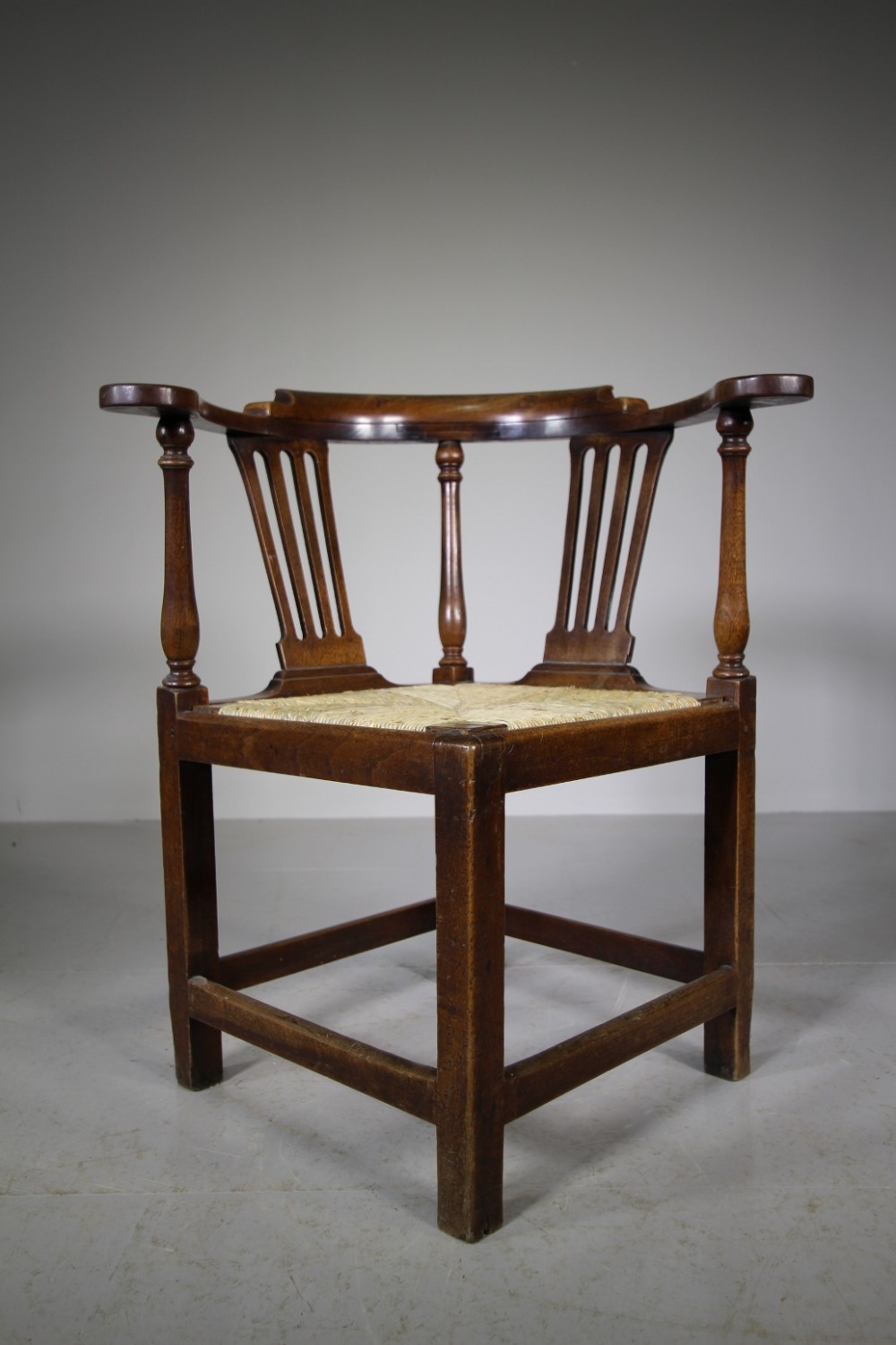 18th Century Antique Walnut Corner Armchair