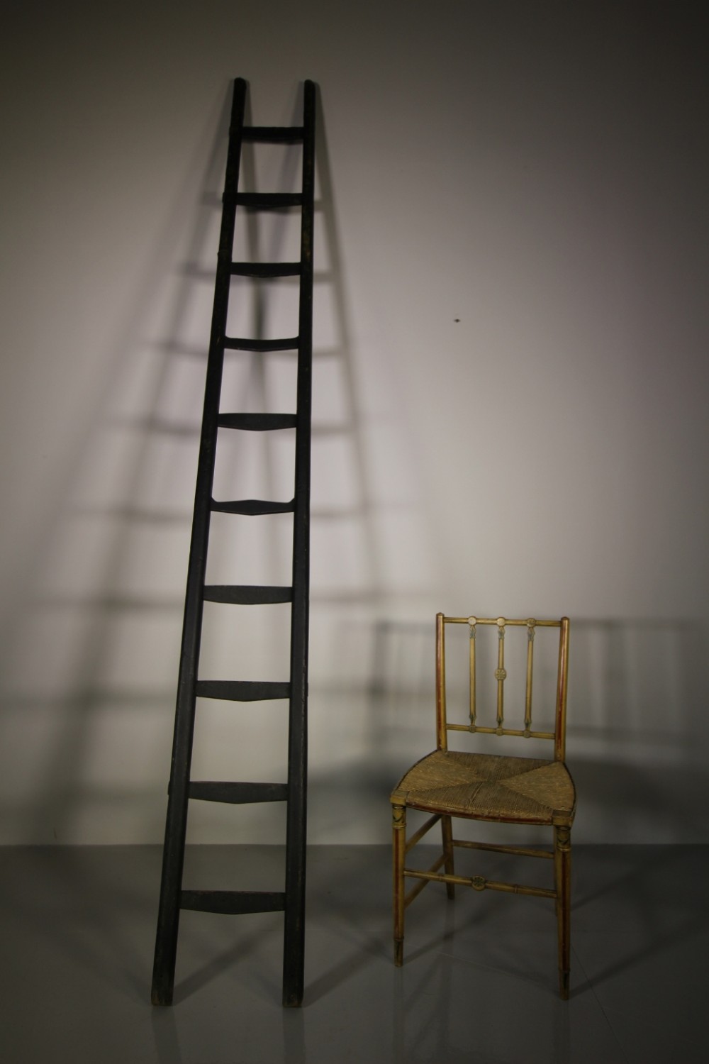 Early 19th Century Antique Ladders in Original Green Paint