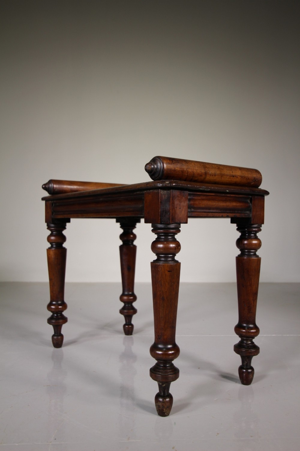 19th Century Antique Mahogany Hallway Seat