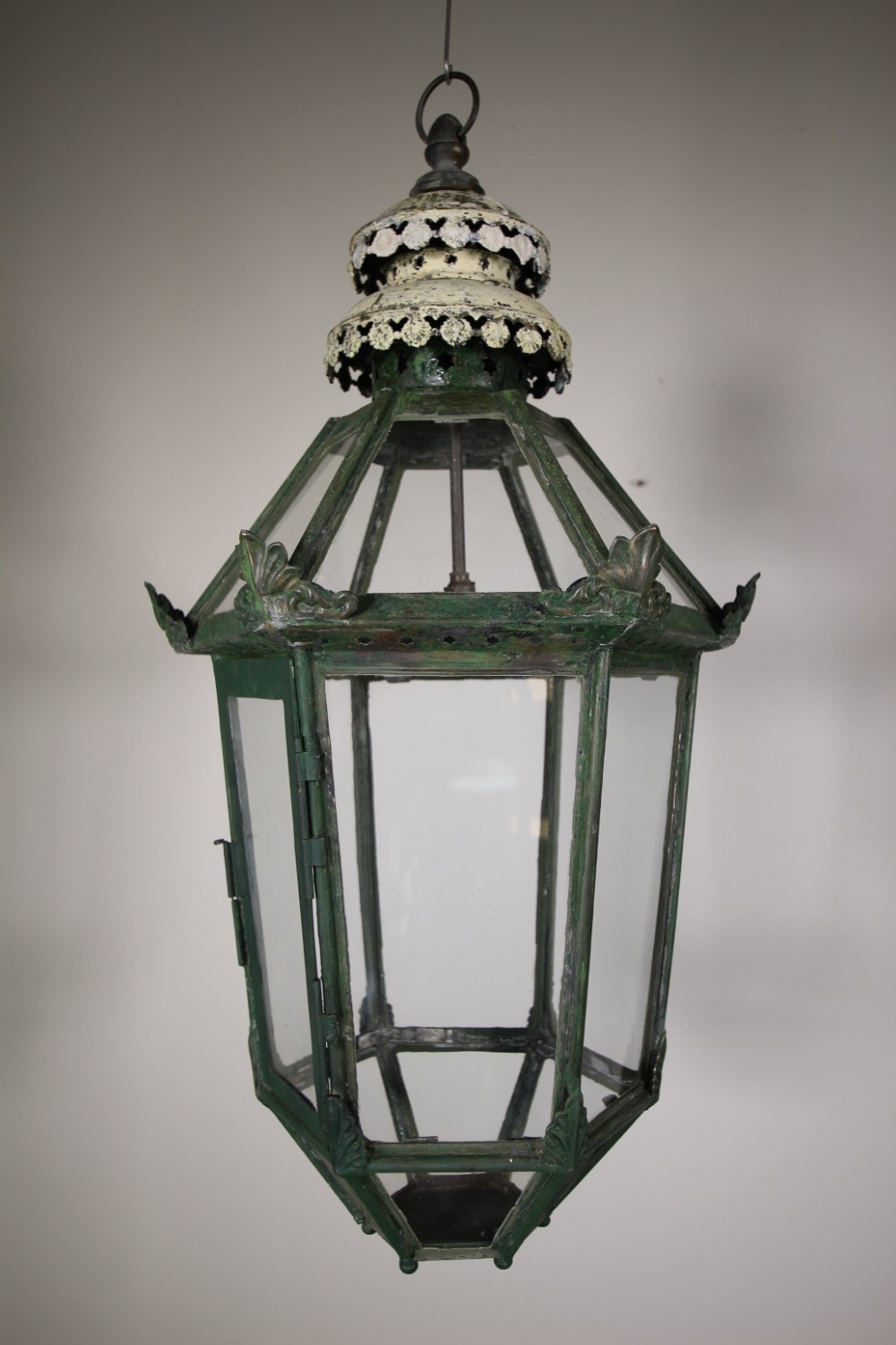 Ornate 19th Century English Antique Copper Lantern