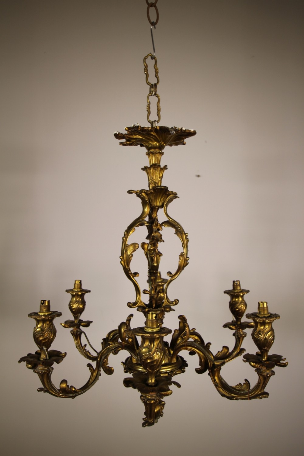 Edwardian Antique Ormolu Brass Candelabra