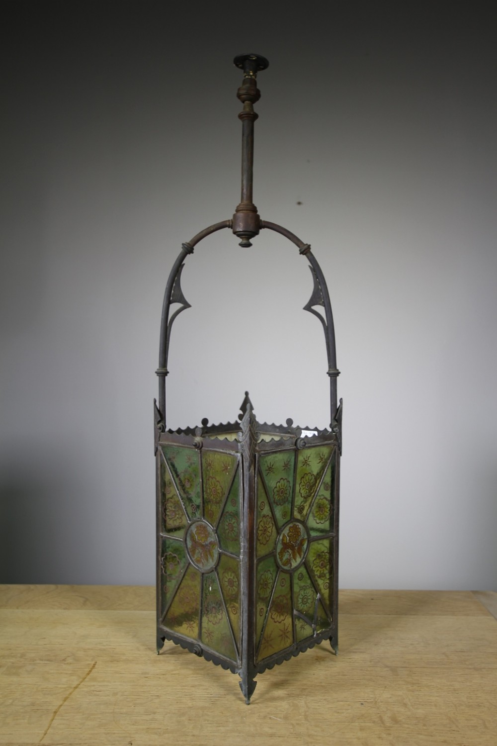 19th Century Antique Bronze Hall Lantern