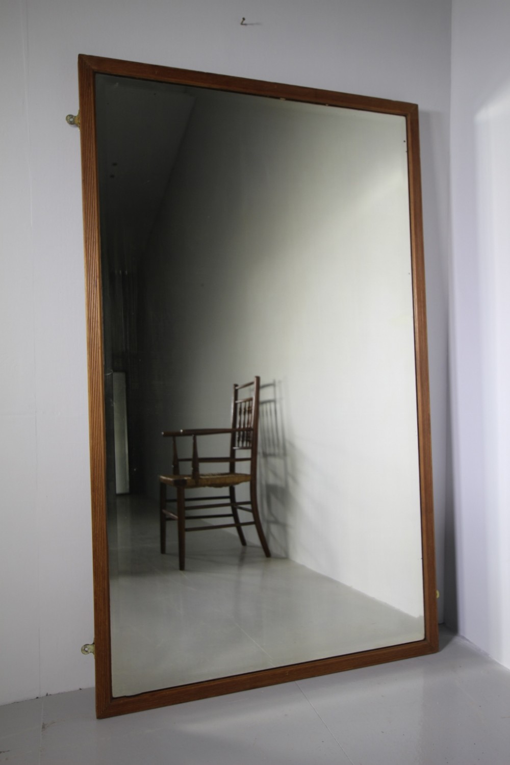 Large 19th Century Antique Walnut Wall Mirror